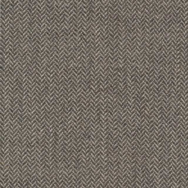 Cool steel-grey textile with a dense small-scale herringbone weave