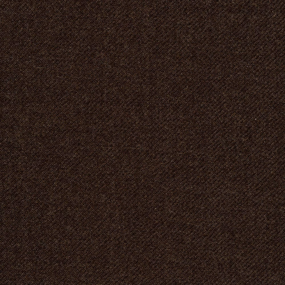 Dark peat-brown woven textile with a fine diagonal twill texture