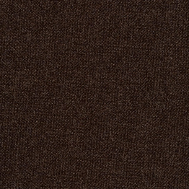 Dark peat-brown woven textile with a fine diagonal twill texture