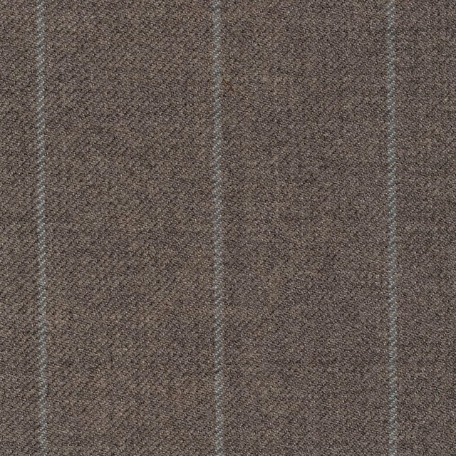 Graphite woven fabric with narrow blue-grey stripes and subtle herringbone texture