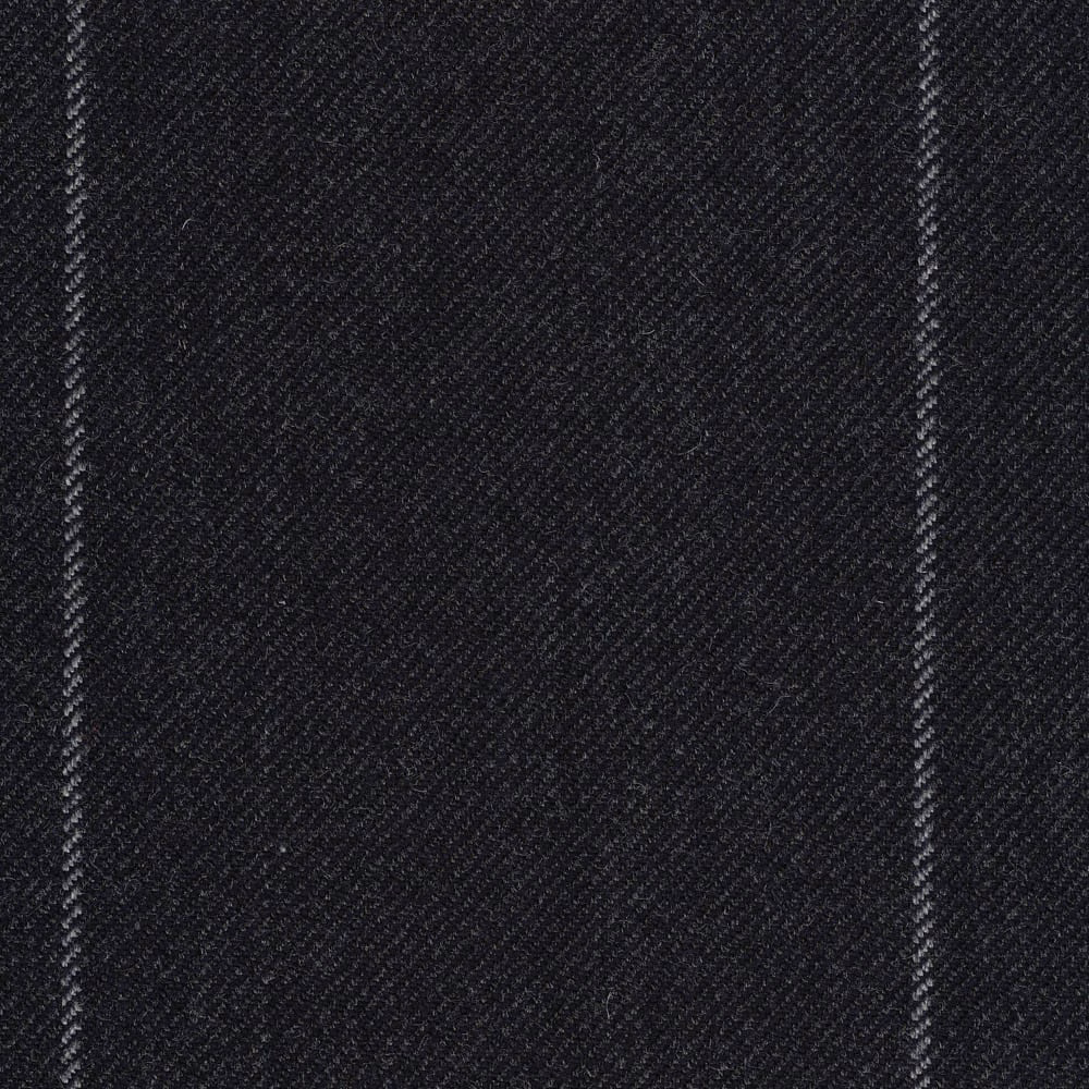 Close-up of midnight blue-black stripe with fine diagonal woven texture