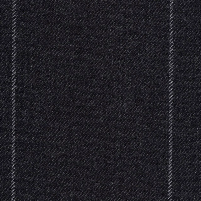 Close-up of midnight blue-black stripe with fine diagonal woven texture