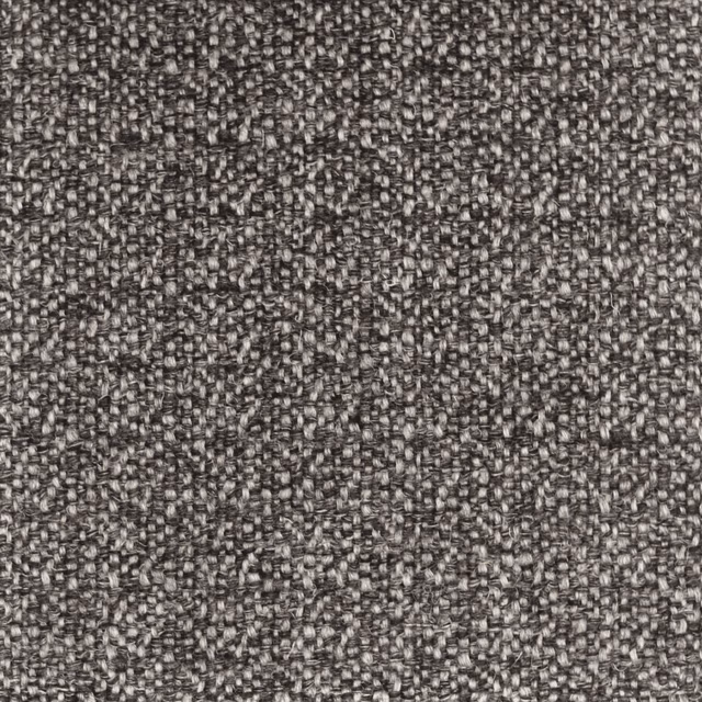 Close-up of dark chestnut brown woven fabric with charcoal flecks and nubby texture