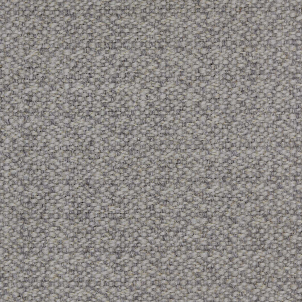 Close view of Tayside Dove’s mottled dove-grey, chunky woven texture