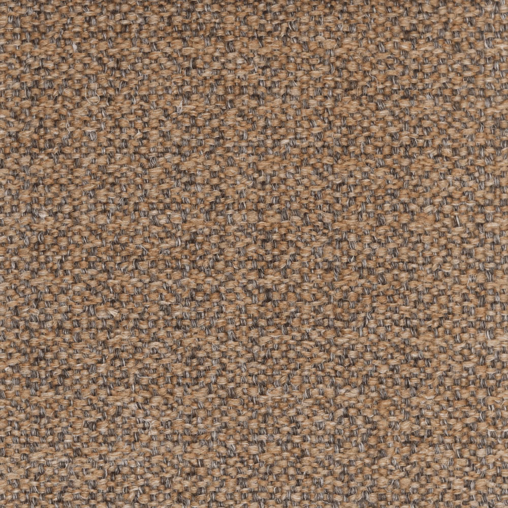 Warm nutmeg-brown chunky weave with charcoal, cream and brown flecks