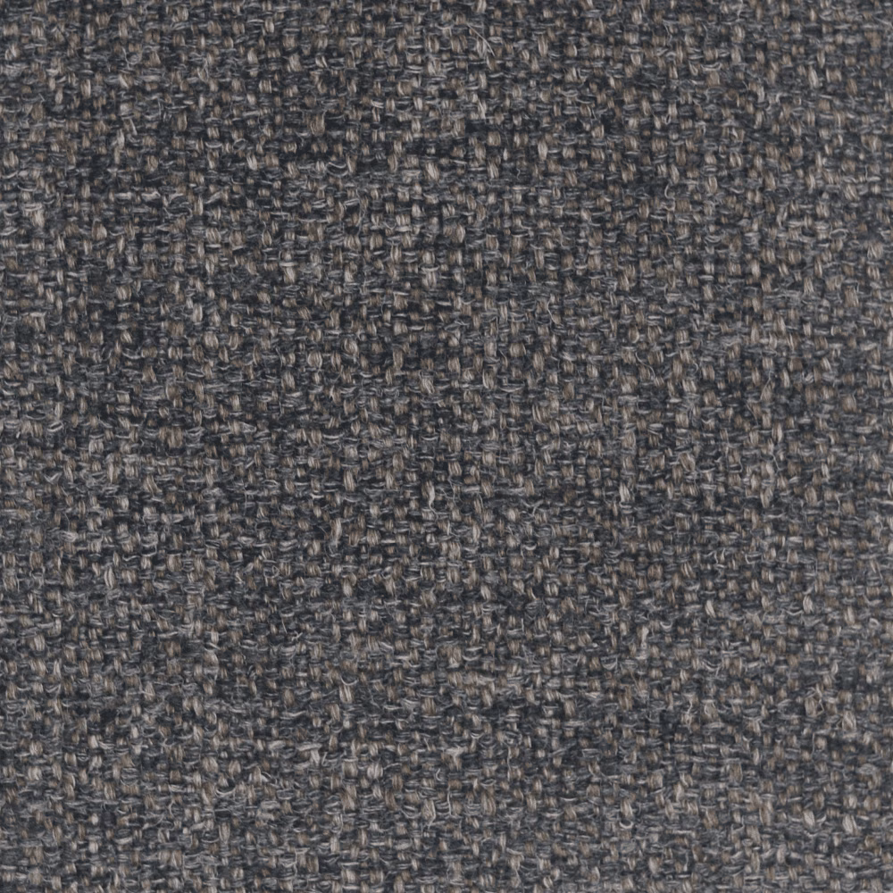 Dense charcoal and peat-brown woven textile with small irregular taupe flecks