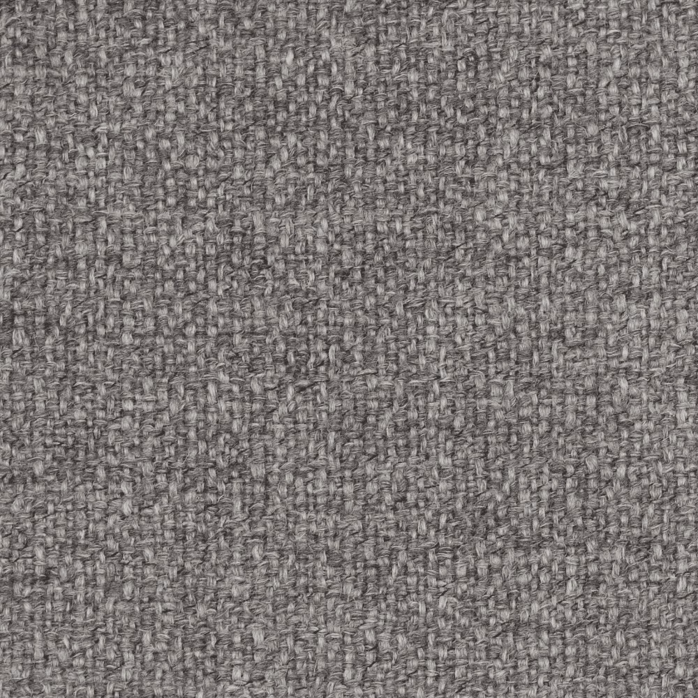 Close-up of charcoal-grey marl fabric with a dense, irregular woven texture
