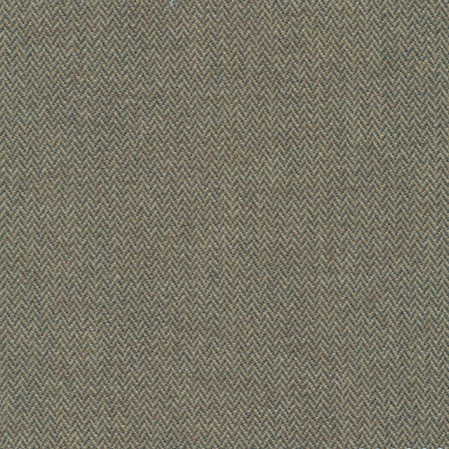 Muted fern-green fabric with fine grey taupe woven chevron texture