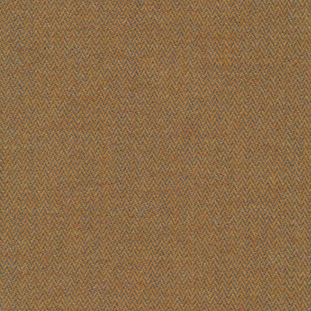 Moss olive fabric with fine ochre-brown herringbone weave