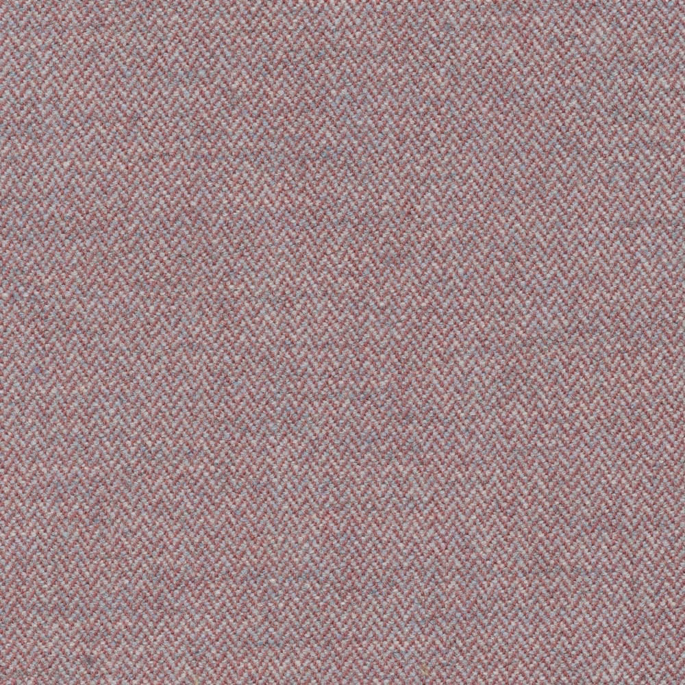 Dusty sloe-pink herringbone weave with fine grey flecks and soft texture