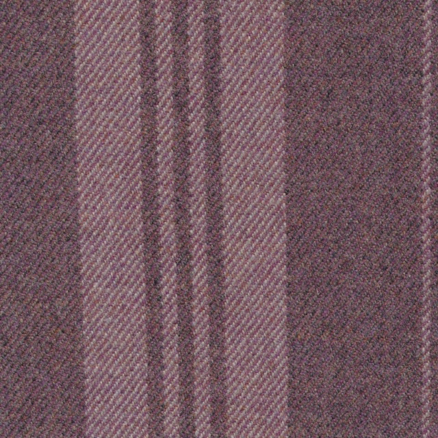 Muted berry-plum striped herringbone weave with smoky grey flecks and tactile texture