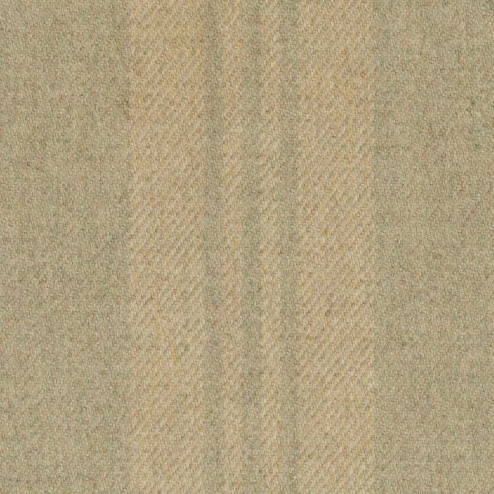 Muted sage and beige vertical stripe with a fine herringbone weave