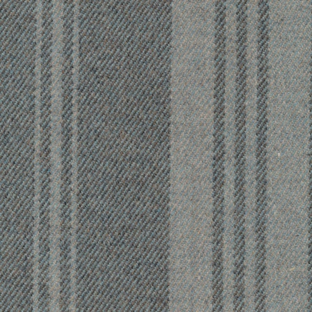 Cool grey-green vertical stripe fabric with a pronounced herringbone woven texture