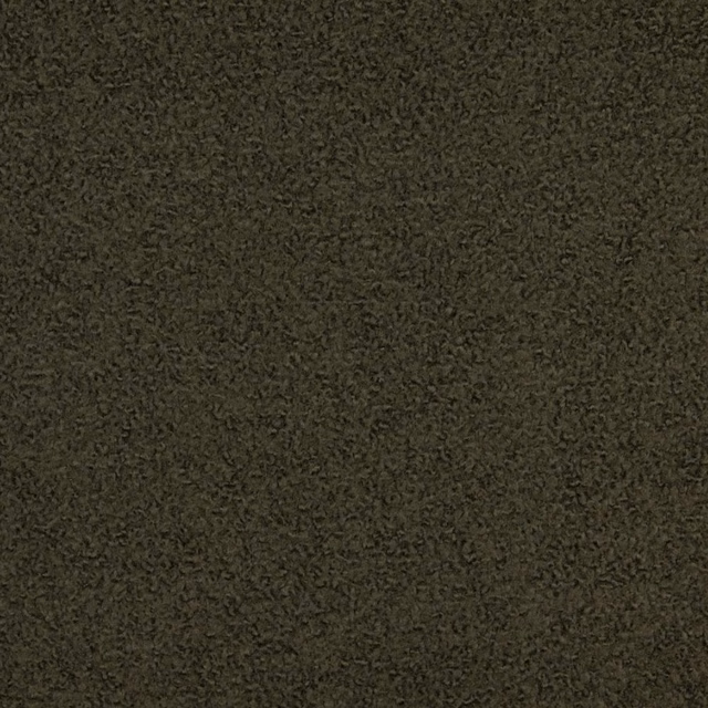 Dark olive charcoal boucle with dense, softly flecked nubby texture