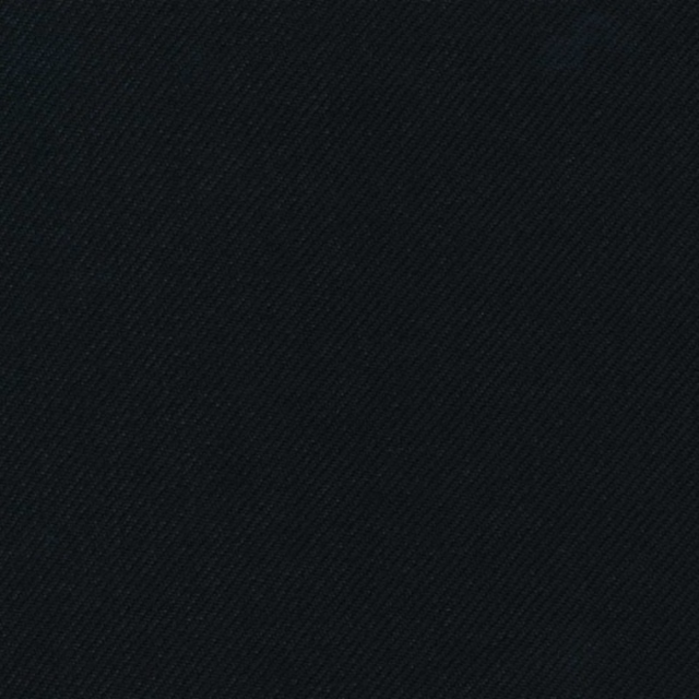 Near-black fabric swatch with a fine, subtly ridged diagonal twill weave