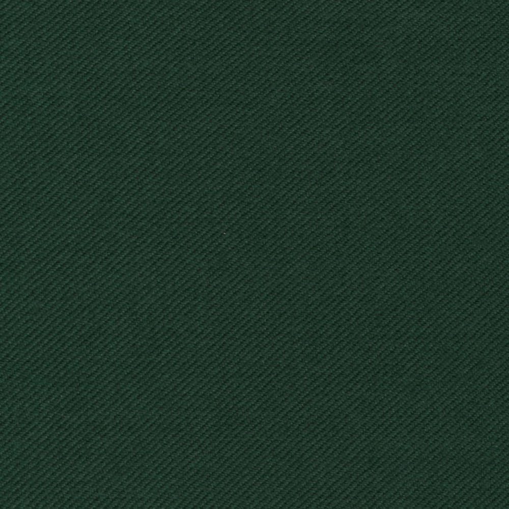 Deep forest-green fabric showing a fine, tightly woven diagonal twill texture