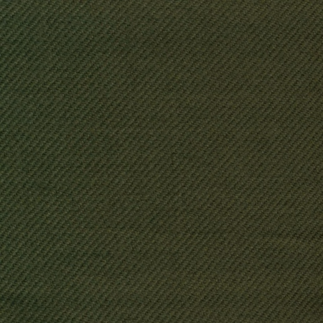 Deep moss-green fabric with a close diagonal twill weave and soft tonal depth
