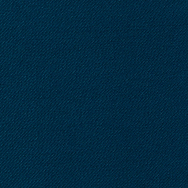 Deep peacock teal fabric with a fine, closely spaced diagonal twill weave