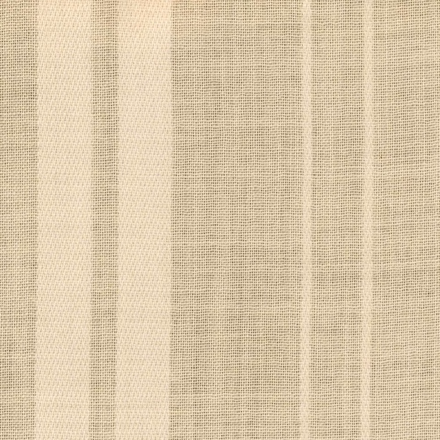 Warm ivory sheer with broad vertical bands and a fine open weave