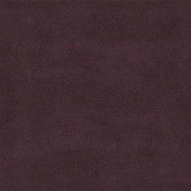 Close-up of a deep aubergine plain weave fabric swatch with a matte finish