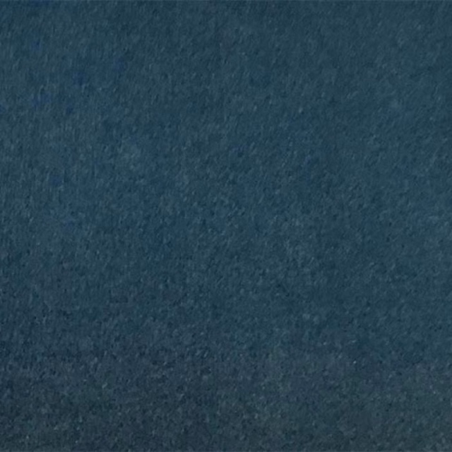 Deep cadet blue plain fabric swatch with a soft, matte texture