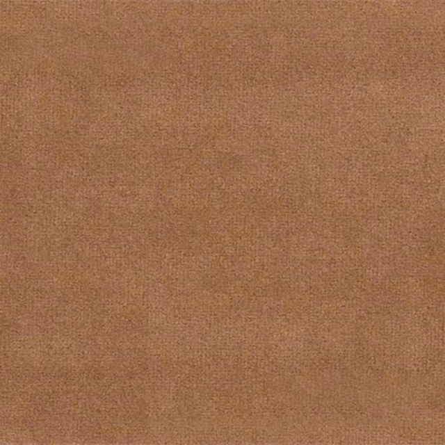 Warm cinnamon brown plain woven fabric swatch with a matte finish