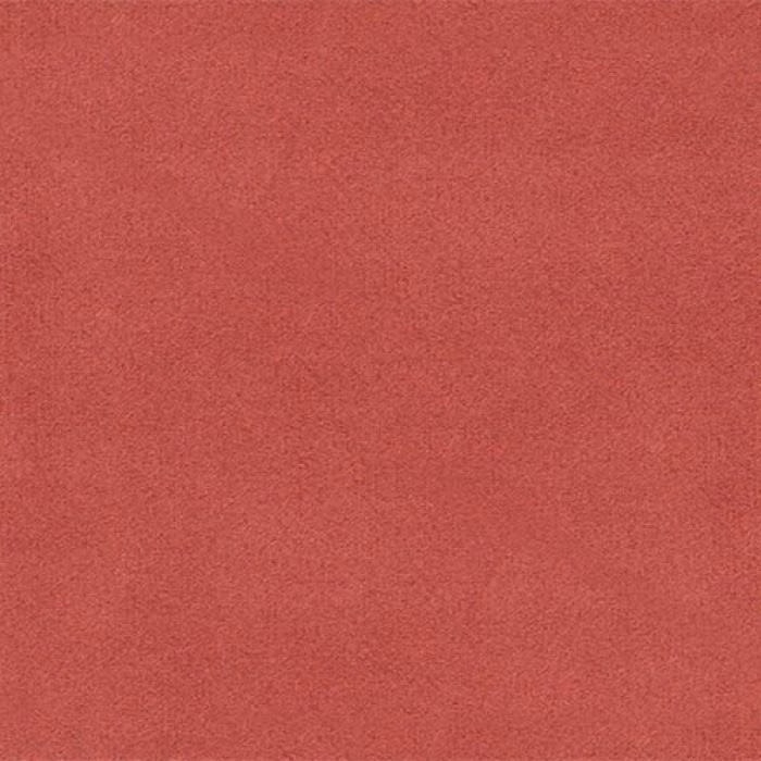 Warm coral-red plain fabric swatch with a fine, softly mottled texture