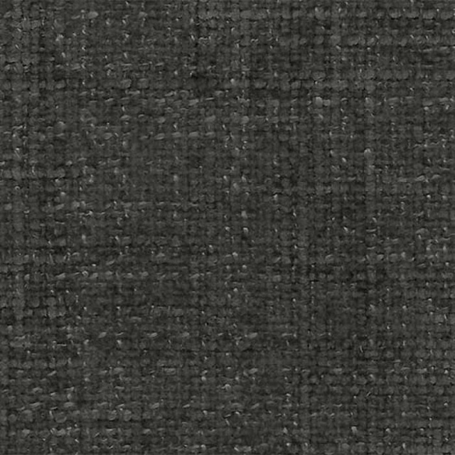 Close-up of dark charcoal grey plain woven fabric with a tight textured surface
