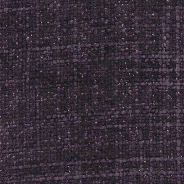Close-up of dark aubergine woven plain fabric with a textured surface