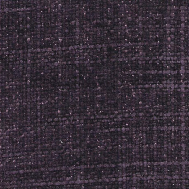 Close-up of dark aubergine woven plain fabric with a textured surface