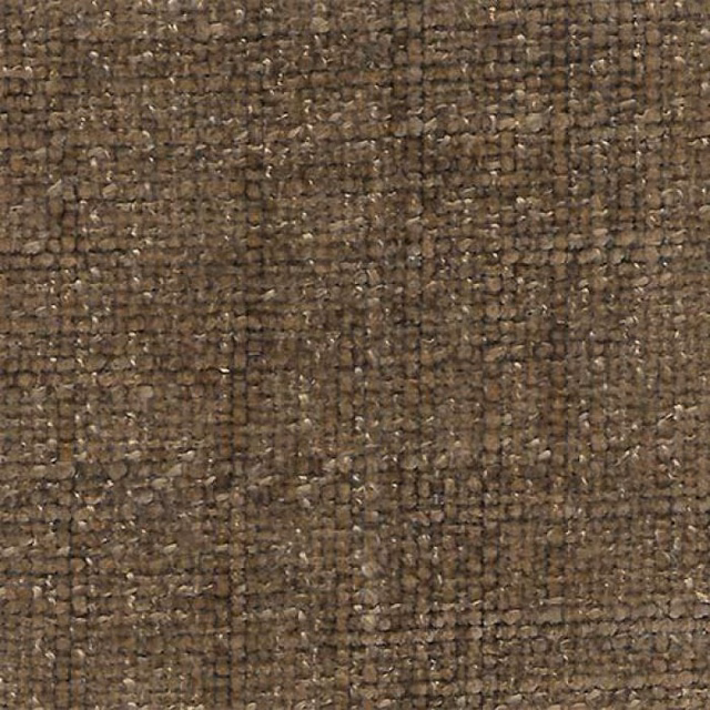 Close-up of a textured chocolate-brown plain woven fabric with subtle tonal flecks