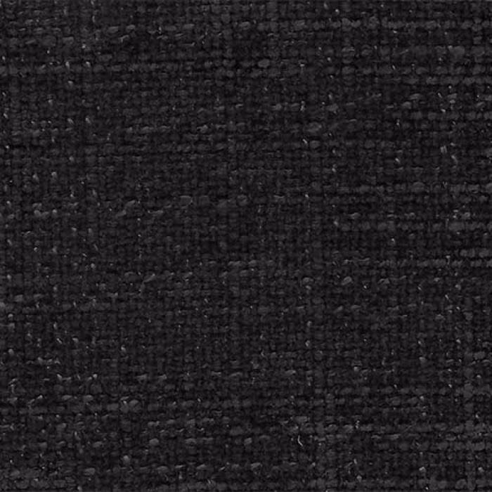 Close-up of deep ebony black woven plain fabric with a subtle textured grain