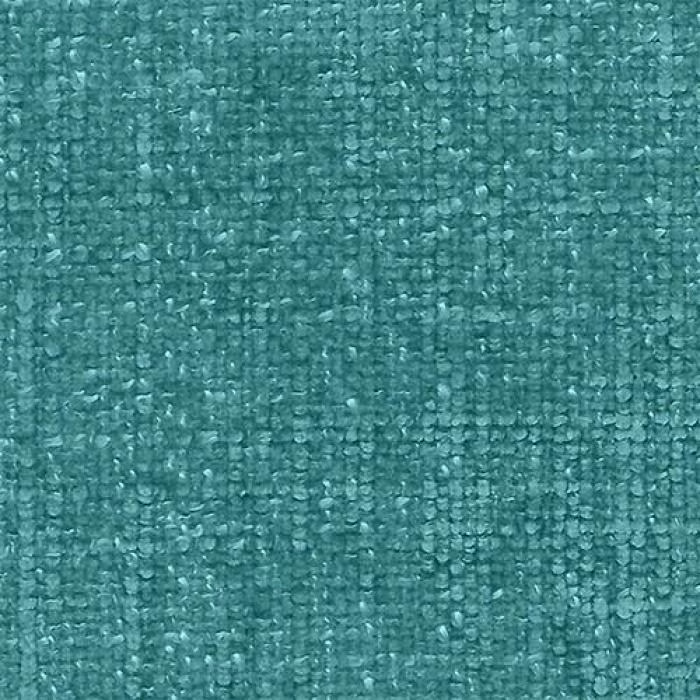 Close-up of emerald teal plain woven fabric with a textured surface