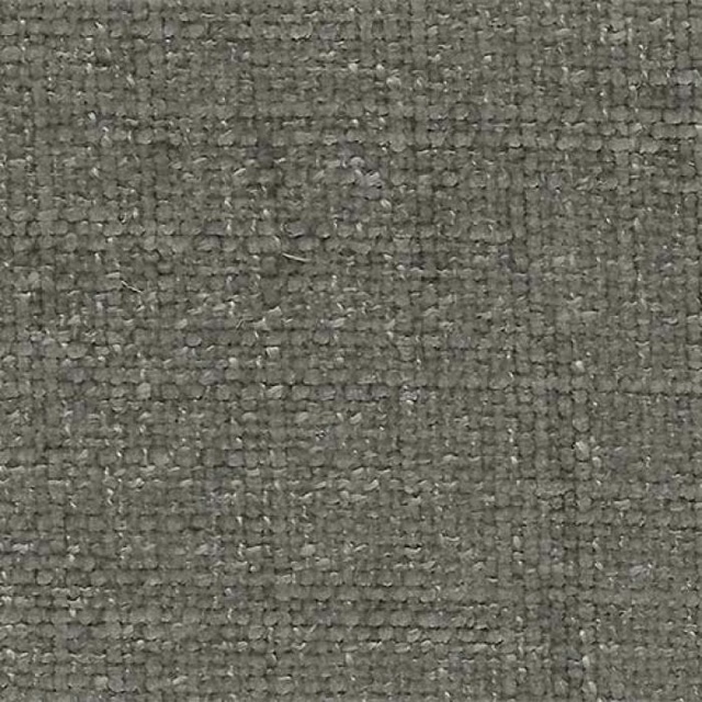 Close-up of muted olive green woven plain fabric with a softly nubbly texture