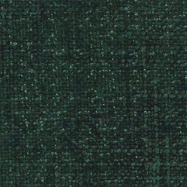 Close-up of a dark jade green plain weave with mottled texture