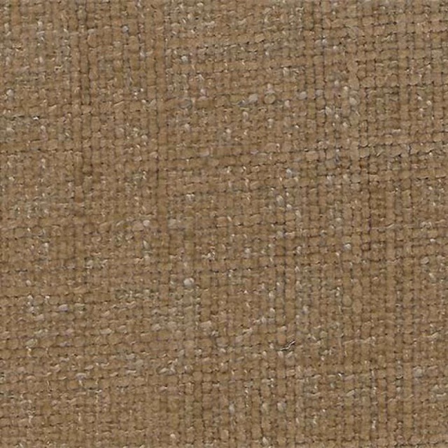 Close-up of warm nutmeg-brown plain weave fabric with subtle flecked texture