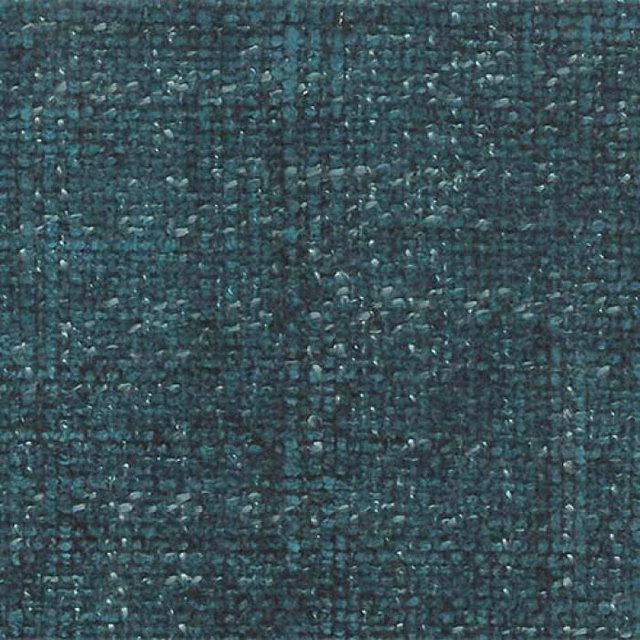 Close-up of a deep peacock teal plain weave with a softly speckled texture