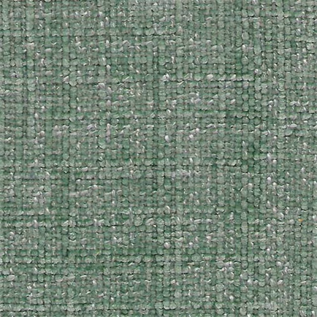 Close-up of a soft peppermint green woven plain fabric with pale flecks