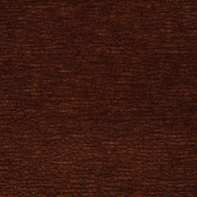 Deep auburn-brown plain woven fabric with subtle tonal striations