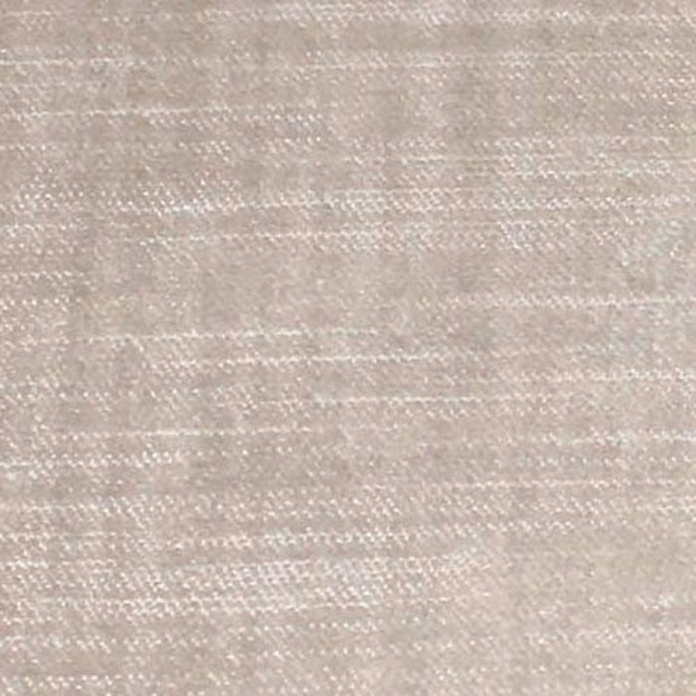 Close-up of soft beige plain weave fabric with subtle horizontal texture