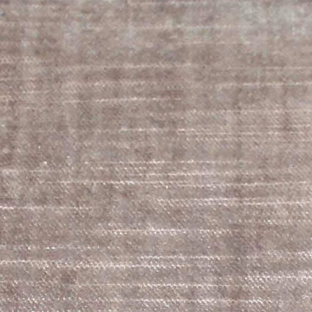 Close-up of a soft taupe-grey plain weave with subtle horizontal sheen