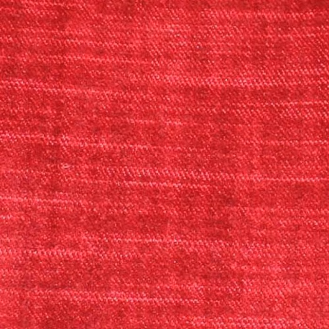 Bright pillarbox red plain woven fabric with subtle horizontal texture