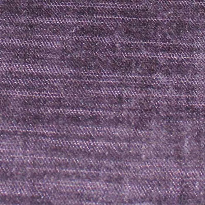 Close-up of plum-purple woven plain fabric with subtle slubs and soft sheen