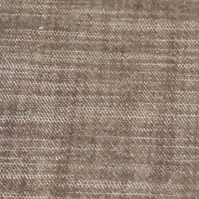 Close-up of soft mushroom taupe plain weave fabric with subtle slub texture