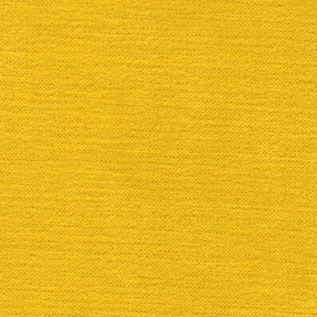 Bright buttercup yellow plain woven upholstery swatch with fine textured grain