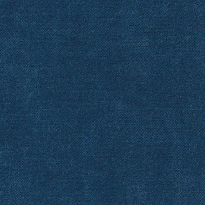 Deep cobalt blue plain woven fabric with a fine textured surface