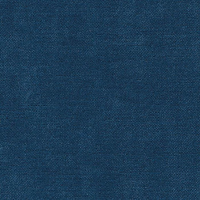Deep cobalt blue plain woven fabric with a fine textured surface