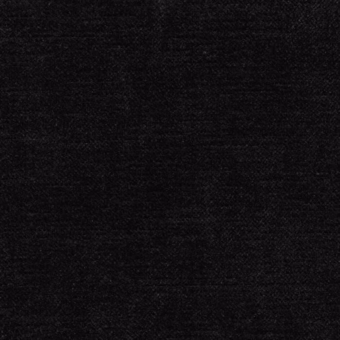 Close-up of deep ebony black plain fabric with a soft woven texture
