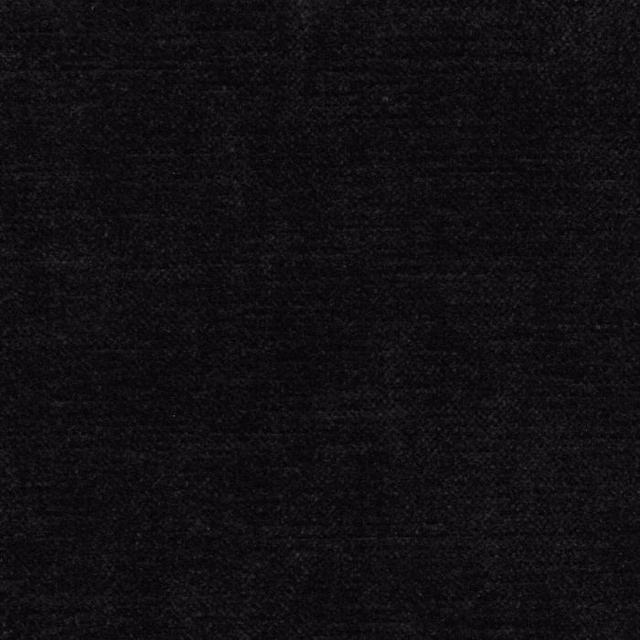 Close-up of deep ebony black plain fabric with a soft woven texture
