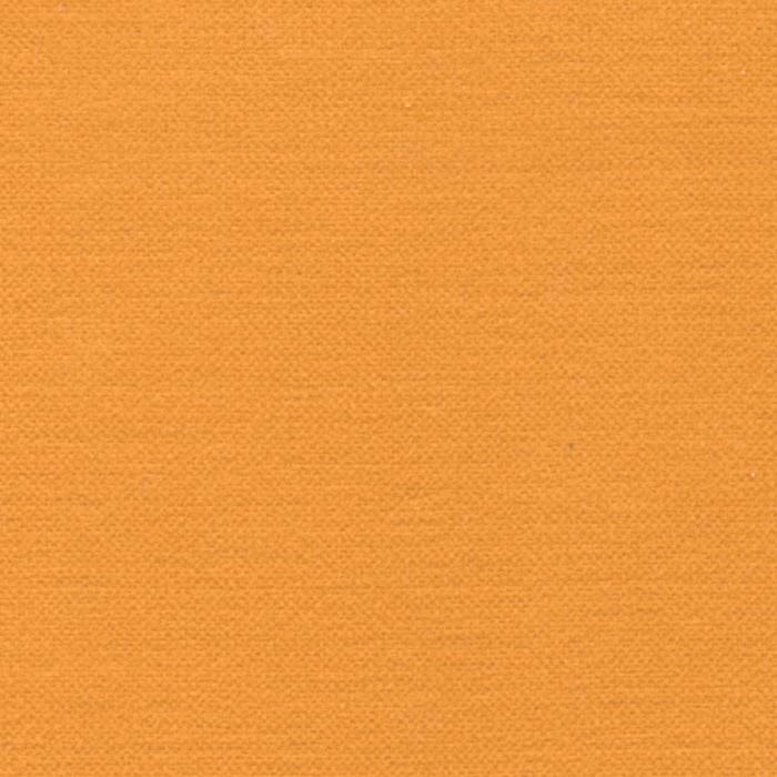 Plain mango orange woven fabric swatch with a fine textured finish